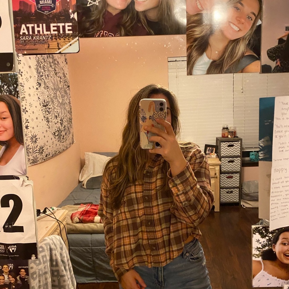 cropped flannel